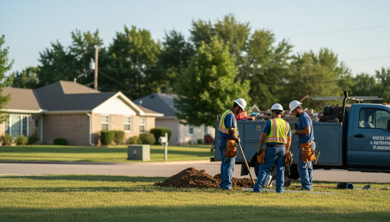 Residential water line and bathroom plumbing service in La Vista, NE